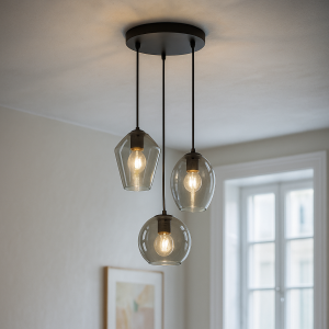 Design lampa wisząca szara, Lazaro