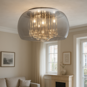 Design lampa sufitowa szara, Lorenzo