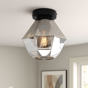 Retro lampa sufitowa szara, Anoek