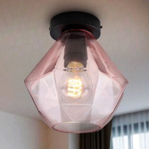 Retro lampa sufitowa różowa, Anoek