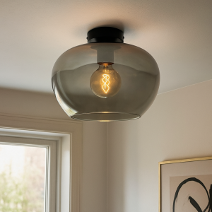 Design lampa sufitowa szara, Vidro