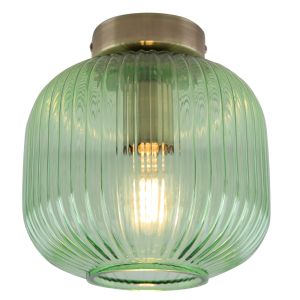 Szklana lampa sufitowa złota, Charlois