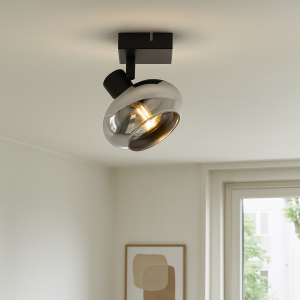 Design spot sufitowy czarny, Skip