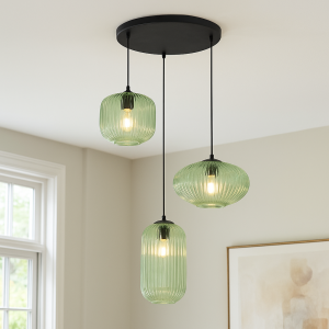 Retro lampa wiszaca zielona, Charlois