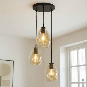 Design lampa wiszaca bursztynowa, Evito