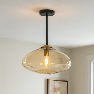 Design lampa sufitowa bursztynowa, Evita