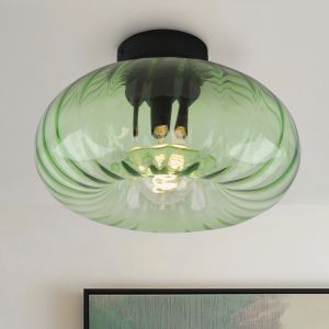 Retro lampa sufitowa zielona, Diane