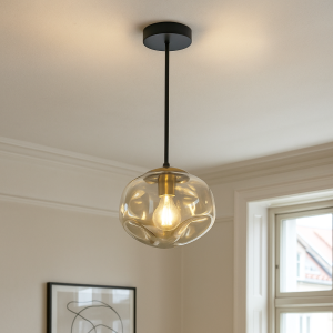 Design lampa wiszaca bursztynowa, Evita