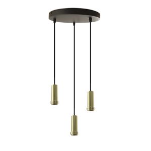 Aluminiowa lampa wisząca bez abażur czarna, Rika