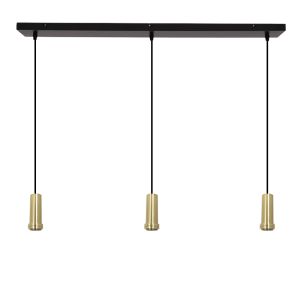 Aluminiowa lampa wisząca bez abażur złota, Rika