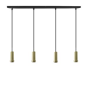 Aluminiowa lampa wisząca bez abażur złota, Rika