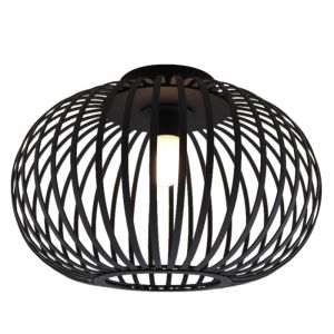 Industrialna lampa łazienkowa sufitowa czarna, Lieve, IP44