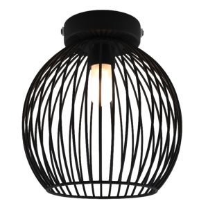 Industrialna lampa łazienkowa sufitowa czarna, Wiro, IP44