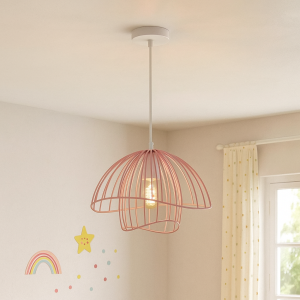 Nowoczesna lampa wisząca różowa, Jolien
