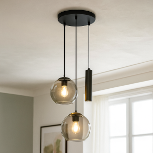 Nowoczesna lampa wisząca czarna, Gianni