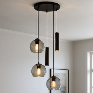Nowoczesna lampa wisząca czarna, Gianni