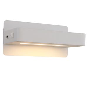 Nowoczesny kinkiet biały, Gregor, 10W, 3000K LED, z przełącznik
