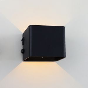 Ładowalny kinkiet up down czarny, Dion, 1W, 2700K LED, IP44, czujnik ruchu