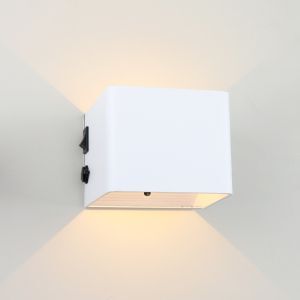 Ładowalny kinkiet up down biały, Dion, 1W, 2700K LED, IP44, czujnik ruchu