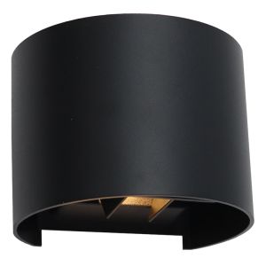 Nowoczesny inteligentny kinkiet czarny, Dion, 6W, RGBW LED, IP65