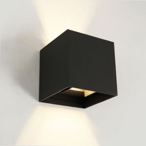 Nowoczesny kinkiet up down czarny, Dion, 6W, 2700K LED, IP65