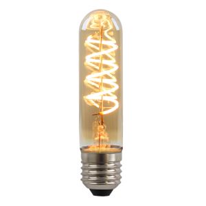Olucia żarówka rurkowa LED E27 ściemnialna Damien, bursztyn, 4W, 2200K