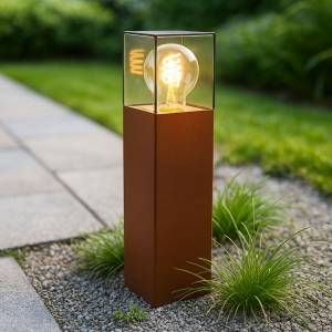 Nowoczesna lampa zewnętrzna rdzawa, Sanel, IP44