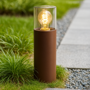 Nowoczesna lampa zewnętrzna rdzawa, Sanel, IP44