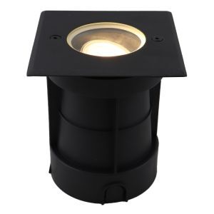 Aluminiowa lampa najazdowa czarna, Catamarca, IP65, obrotowa wiązka światła