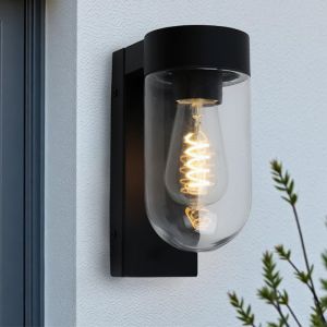 Aluminiowa lampa zewnętrzna czarna, Bella, IP44
