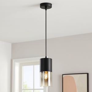 Nowoczesna lampa wisząca czarna, Huy