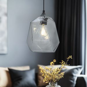 Retro lampa wisząca przezroczysta, Jian