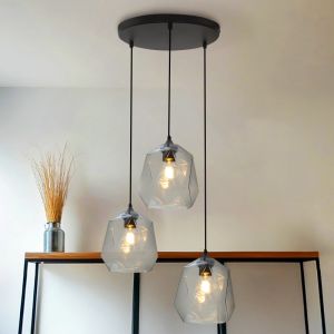 Retro lampa wisząca przezroczysta, Jian