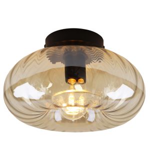 Retro lampa sufitowa bursztynowa, Diane