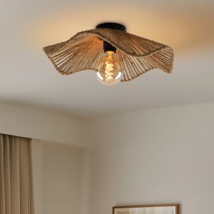 Rustykalna lampa sufitowa brązowa, Annelot
