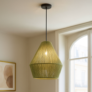 Rustykalna lampa wisząca zielona, Holly