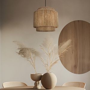Rustykalna lampa wisząca brązowa, Sanny