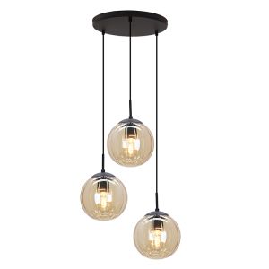 Retro lampa wisząca bursztynowa, Rifka