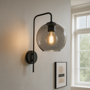 Design kinkiet szary, Giada, z przełącznik