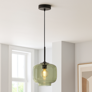 Retro lampa wisząca zielona, Anniek