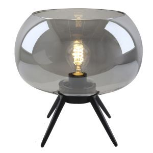 Design lampa stołowa szara, Vidro, z przełącznik