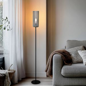 Nowoczesna lampa stojąca szara, Gaya, z przełącznik