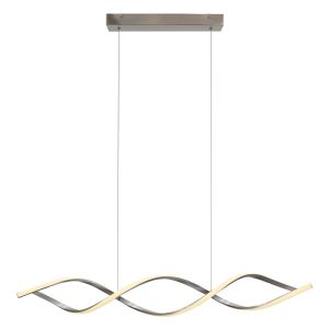 Design lampa wisząca srebrna, Kuno, 45W, 3000K LED, ściemniana w 3 krokach