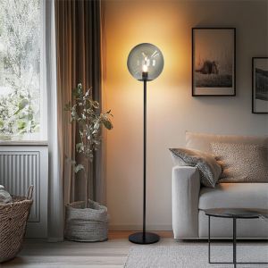 Design lampa stojąca szara, Dolf, z przełącznik