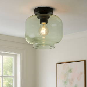 Retro lampa sufitowa zielona, Anniek