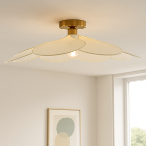 Rustykalna lampa sufitowa kremowy, Nena