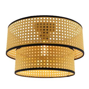 Rattanowa lampa sufitowa brązowa, Kirsten