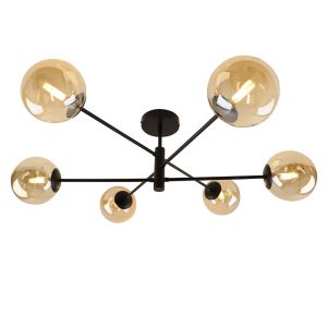 Design lampa sufitowa bursztynowa, Remo