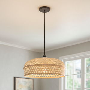 Bambusowa lampa wisząca brązowa, Jennifer