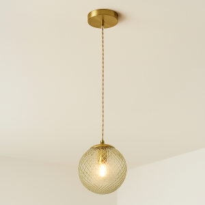 Retro lampa wisząca zielona, Johnson